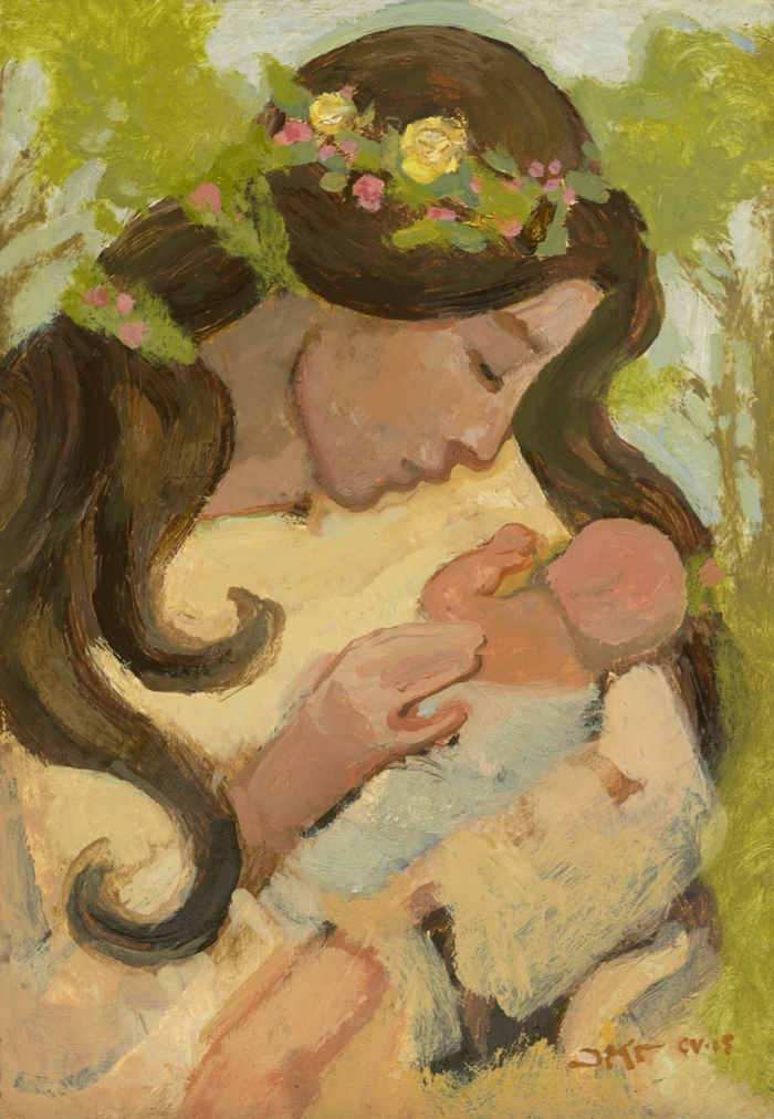 Fine Art Print: Spring Mother by J. Kirk Richards (4.25 x 6 in)
