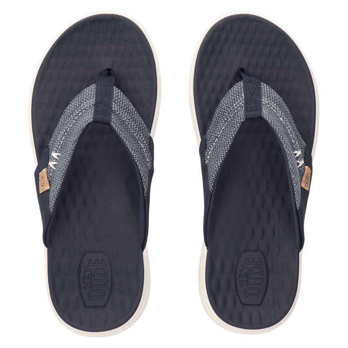 Finn Flip Braided Heren Teenslippers Navy