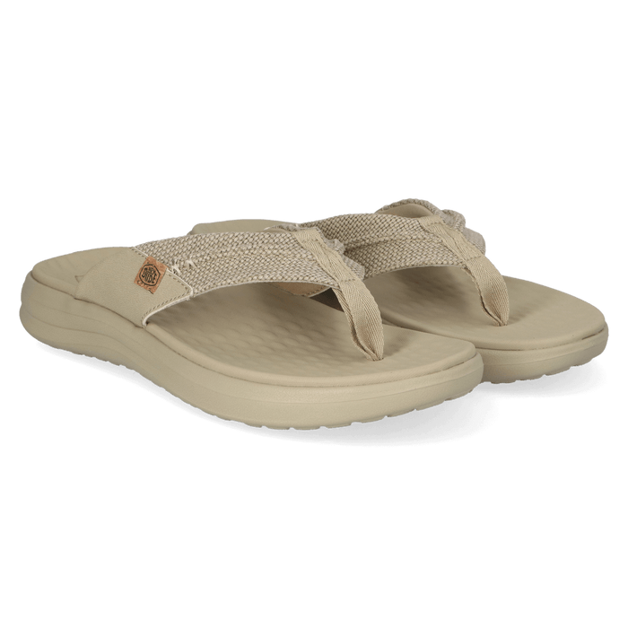 Finn Flip Braided Heren Teenslippers Tan