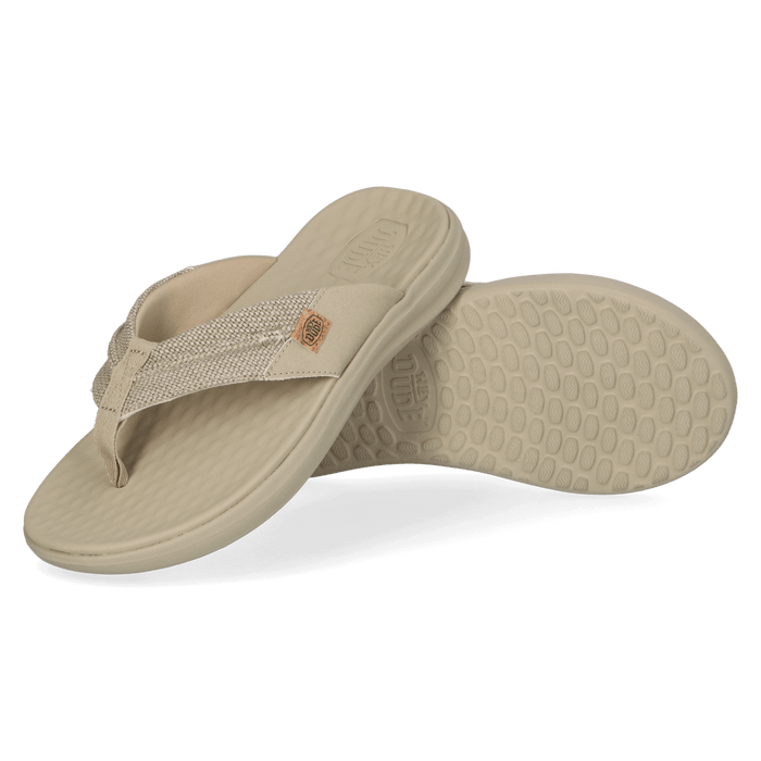 Finn Flip Braided Heren Teenslippers Tan