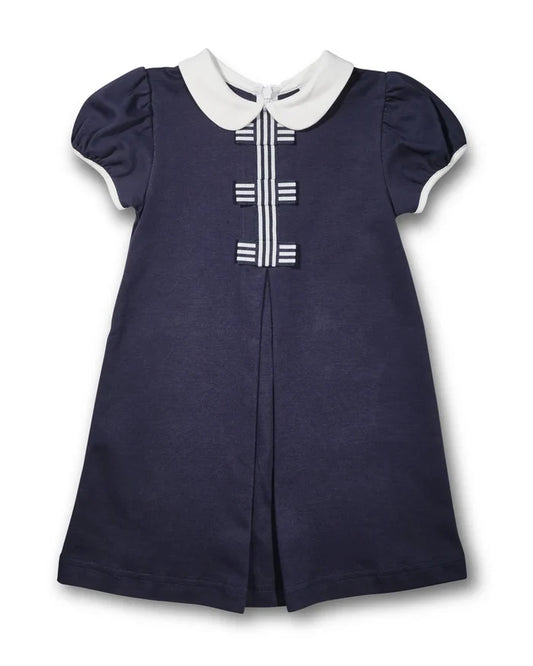 Florence Eiseman Knit Dress w/ Stripe Ribbon Bows