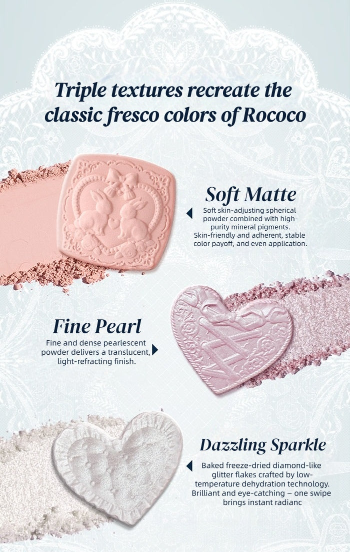Flower Knows Bunny Garden Collection 6-color Eyeshadow Palette T5921