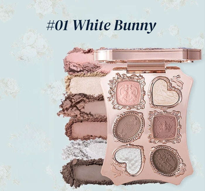 Flower Knows Bunny Garden Collection 6-color Eyeshadow Palette T5921