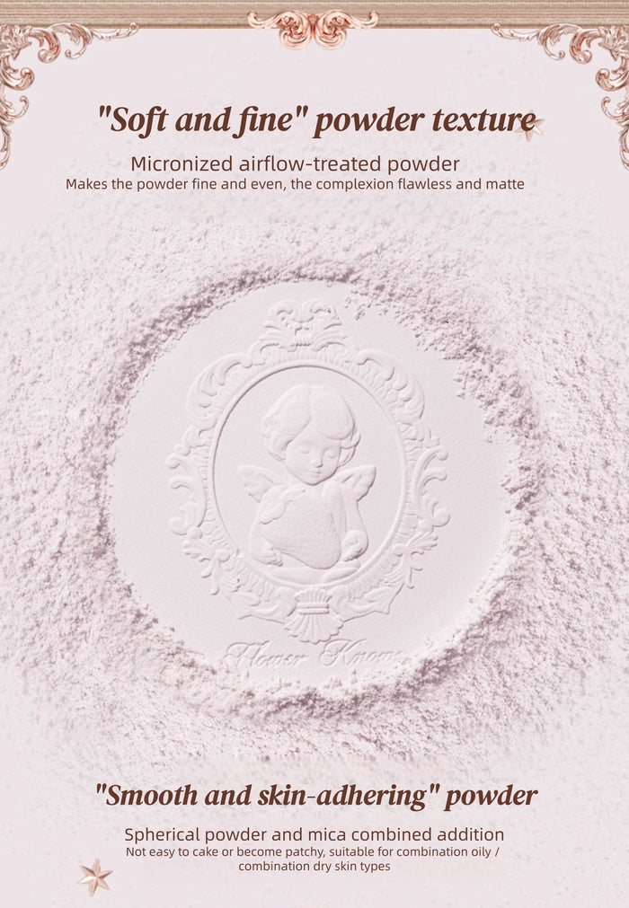 Flower Knows Strawberry Cupid Collection Matte Pressed Powder T5918