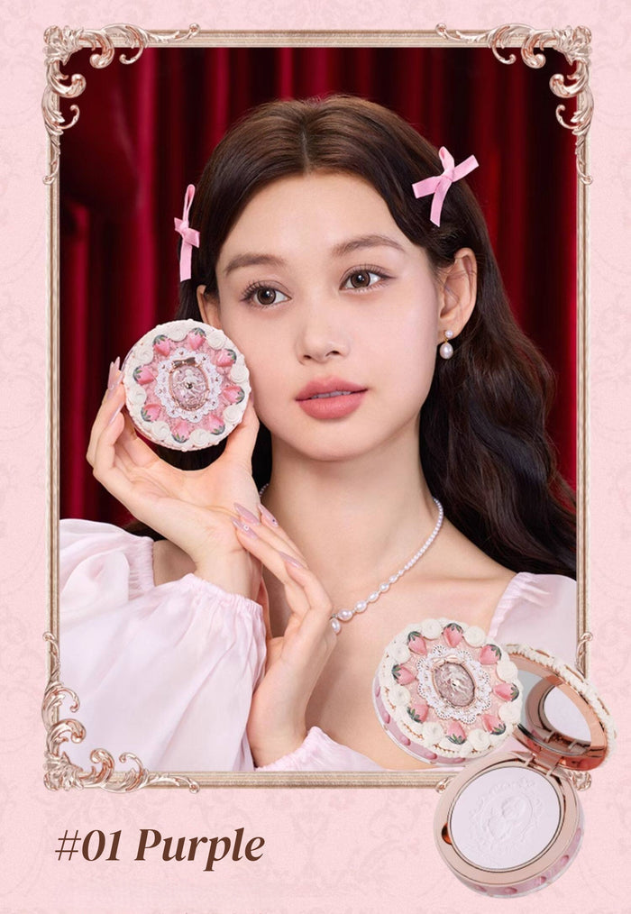 Flower Knows Strawberry Cupid Collection Matte Pressed Powder T5918