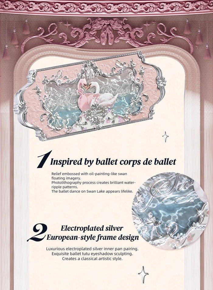 Flower Knows Swan Ballet Collection 6-color Eyeshadow Palette T5919