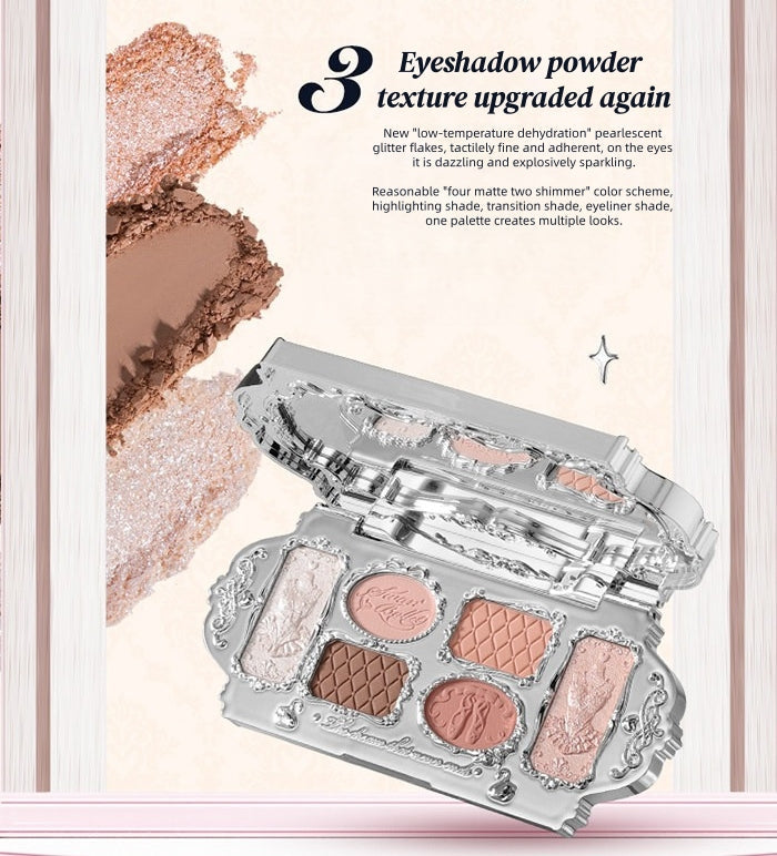 Flower Knows Swan Ballet Collection 6-color Eyeshadow Palette T5919