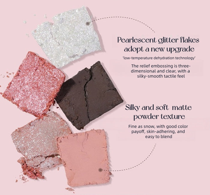 Flower Knows Swan Ballet Collection 6-color Eyeshadow Palette T5919