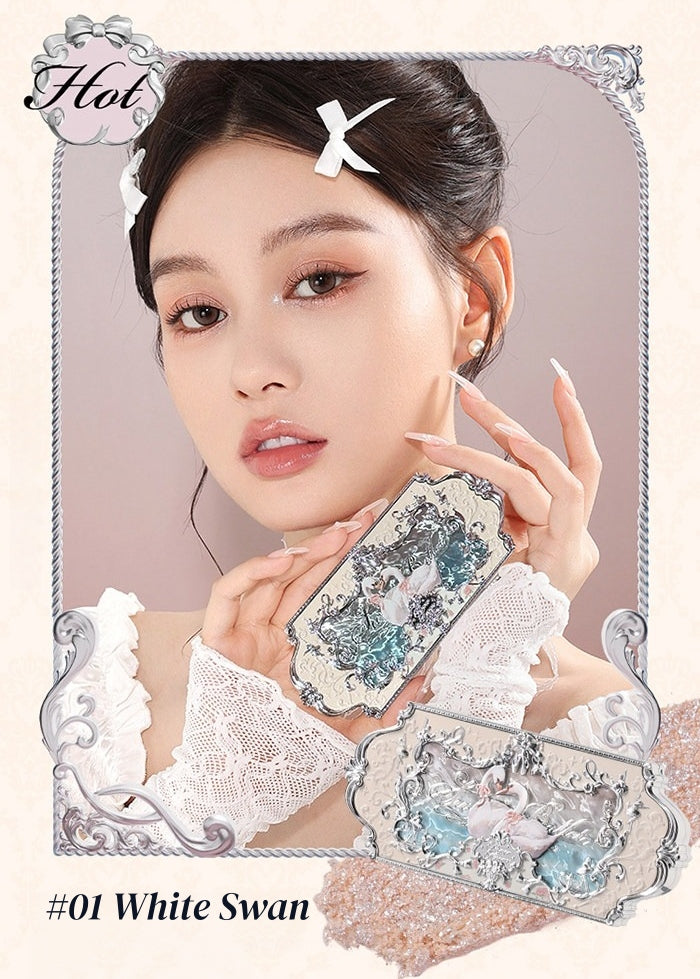 Flower Knows Swan Ballet Collection 6-color Eyeshadow Palette T5919