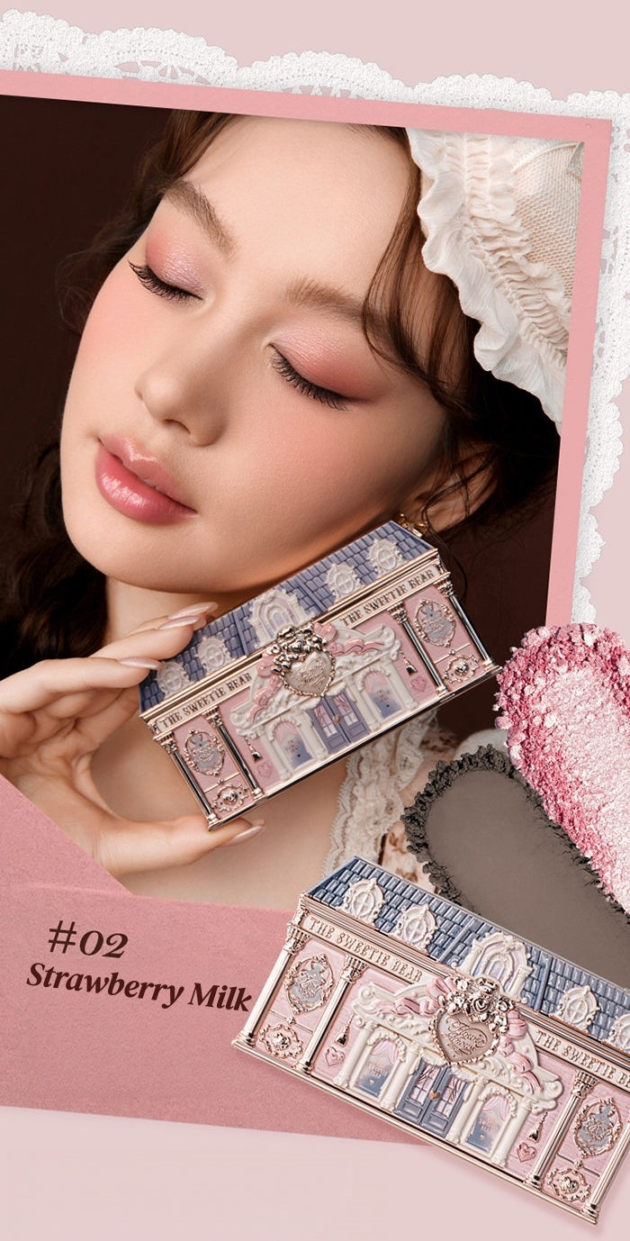 Flower Knows Sweetie Bear Collection 6-color Eyeshadow Palette T5931