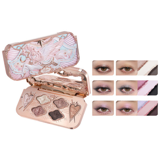 Flower Knows Unicorn Collection 6-color Satin Eyeshadow Palette T5901