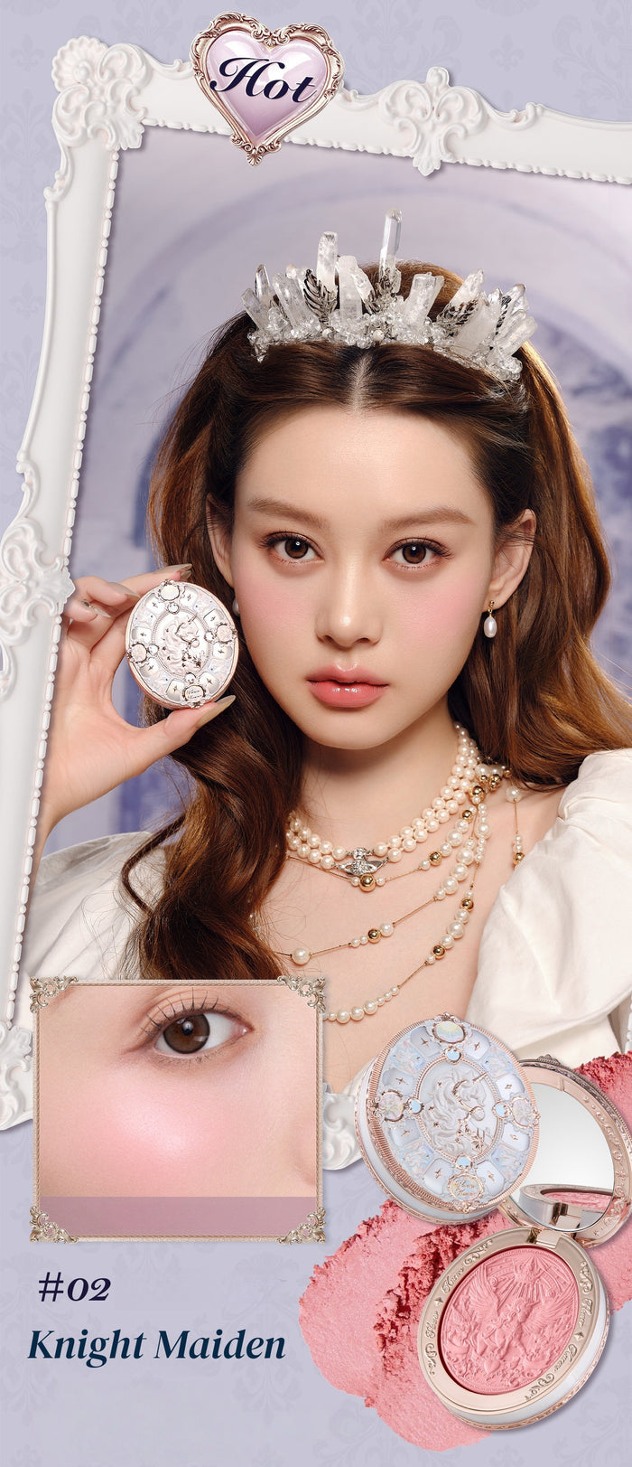 Flower Knows Unicorn Collection Satin Blusher T5898