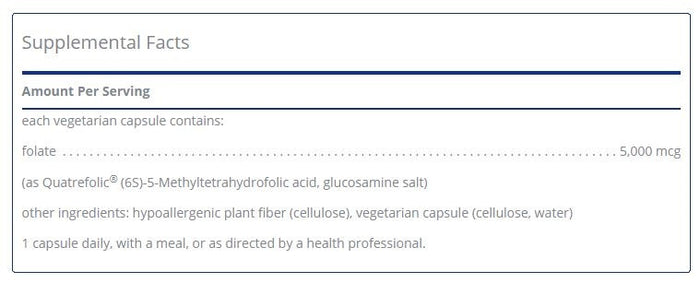 Folate 5000 by Pure Encapsulations 60 capsules