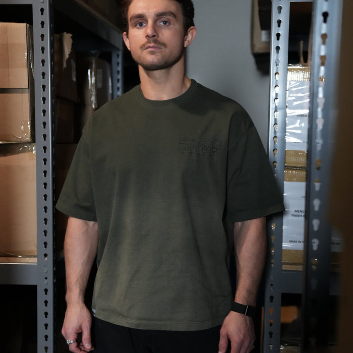 FOUNDATION TEE - OLIVE WASH