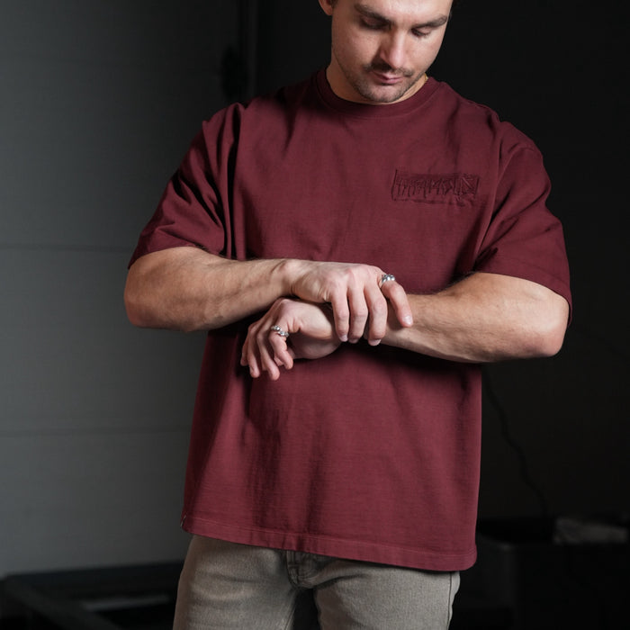FOUNDATION TEE - RED WASH