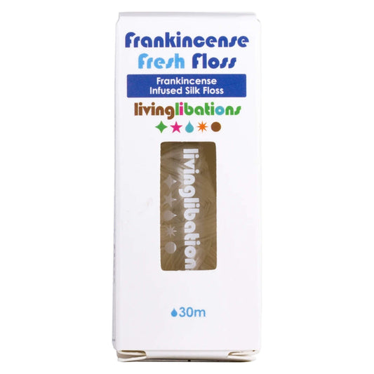 Living Libations - Frankincense Infused Silk Fresh Floss 30 Meters | Kolya Naturals, Canada