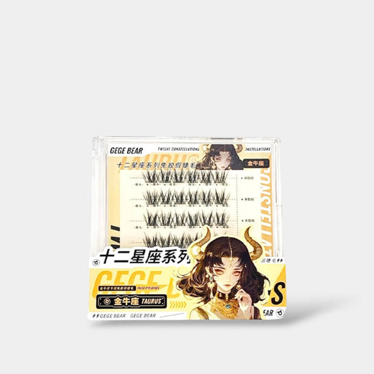 Gege Bear Twelve Constellations Glue Free False Eyelashes - Taurus رموش صناعية بدون غراء من مجموعة "جيجي بير" للأبراج الاثني عشر - برج الثور - Princess Cosmetics Qatar