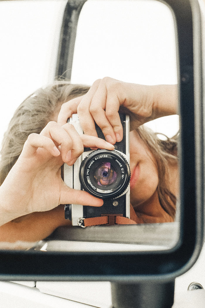 Girl With Camera Print