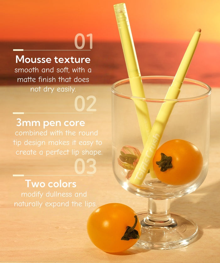 Girls Crush Sunkissed Glow Collection Matte Lip Liner Pen T4726