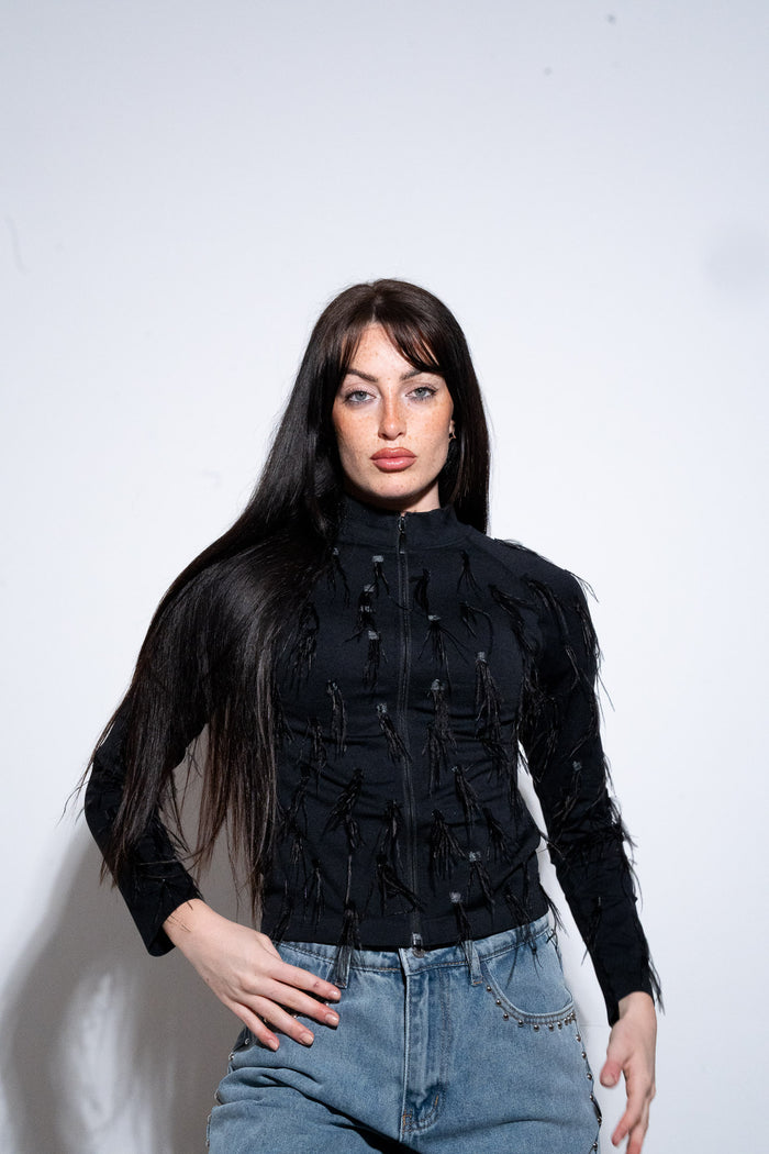 Giubbino Luxury Silgle Plums  - GLM Couture