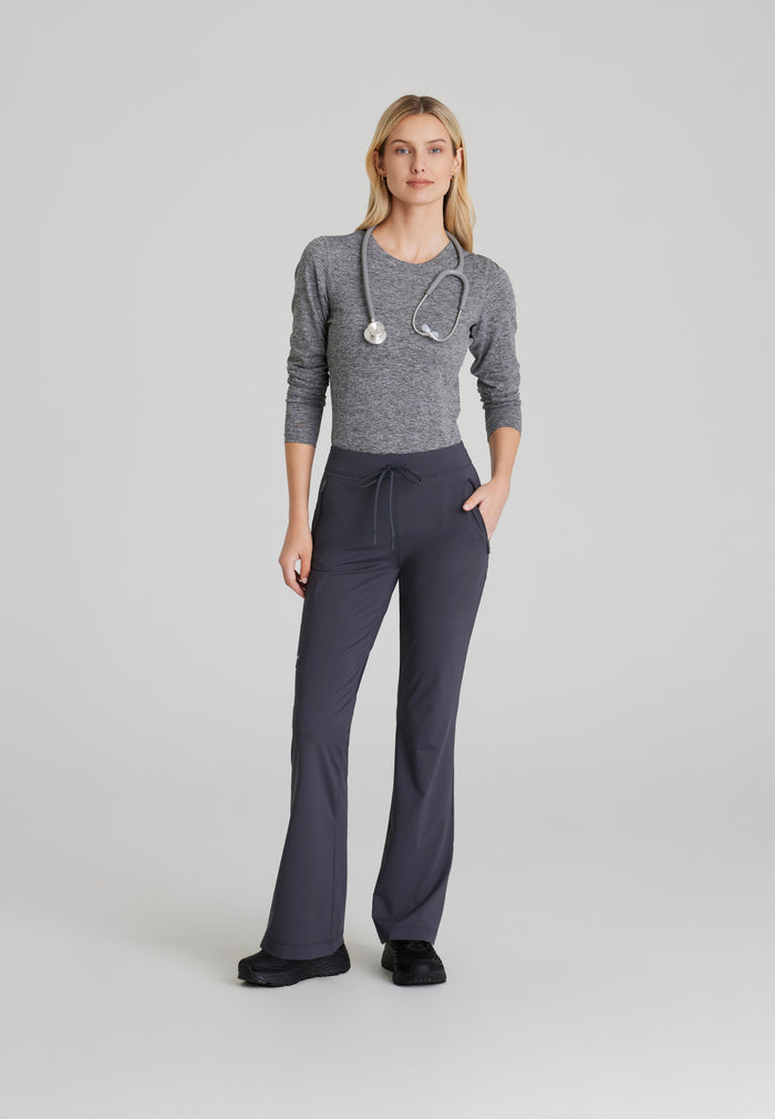 Glide Knit Flare Pant - Pewter - Grey's Anatomy Scrubs