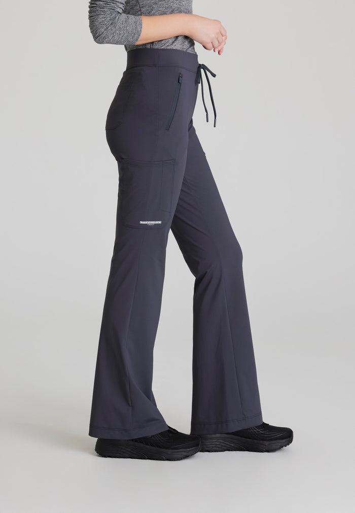 Glide Knit Flare Pant - Pewter - Grey's Anatomy Scrubs
