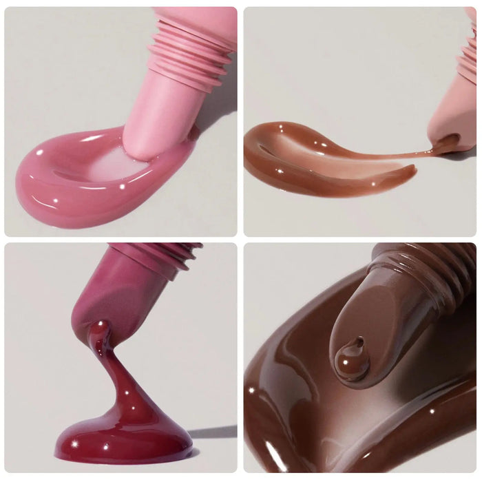 Glossy Lip Glaze Waterproof Long Lasting Lip Gloss Glossy Mirror Tea Red Liquid Lipstick Doodle Lip Korean Makeup Liana Skincare