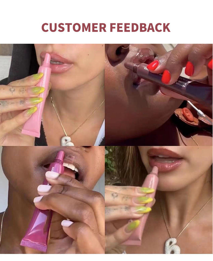 Glossy Lip Glaze Waterproof Long Lasting Lip Gloss Glossy Mirror Tea Red Liquid Lipstick Doodle Lip Korean Makeup Liana Skincare