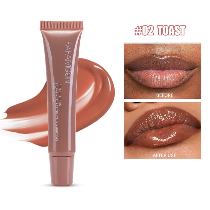 Glossy Lip Glaze Waterproof Long Lasting Lip Gloss Glossy Mirror Tea Red Liquid Lipstick Doodle Lip Korean Makeup Liana Skincare