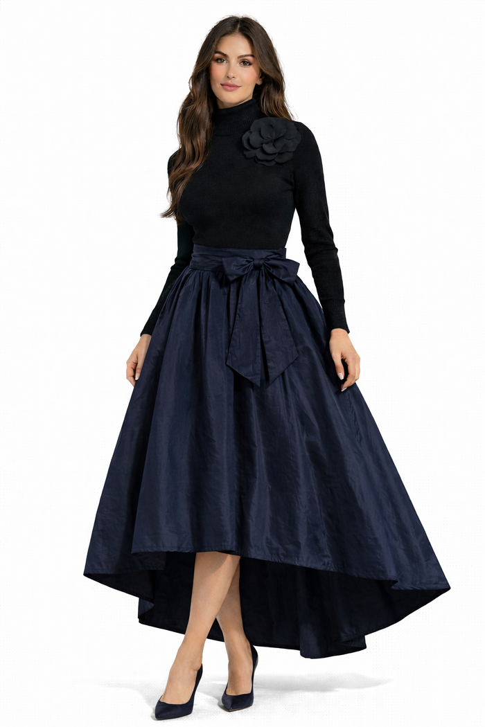 Gonna Taffeta’ Bow Blu Couture