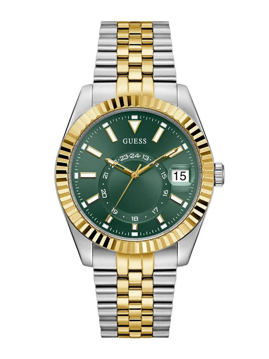 Guess Round 42mm Green Dial Analog Watch - GW0977G4