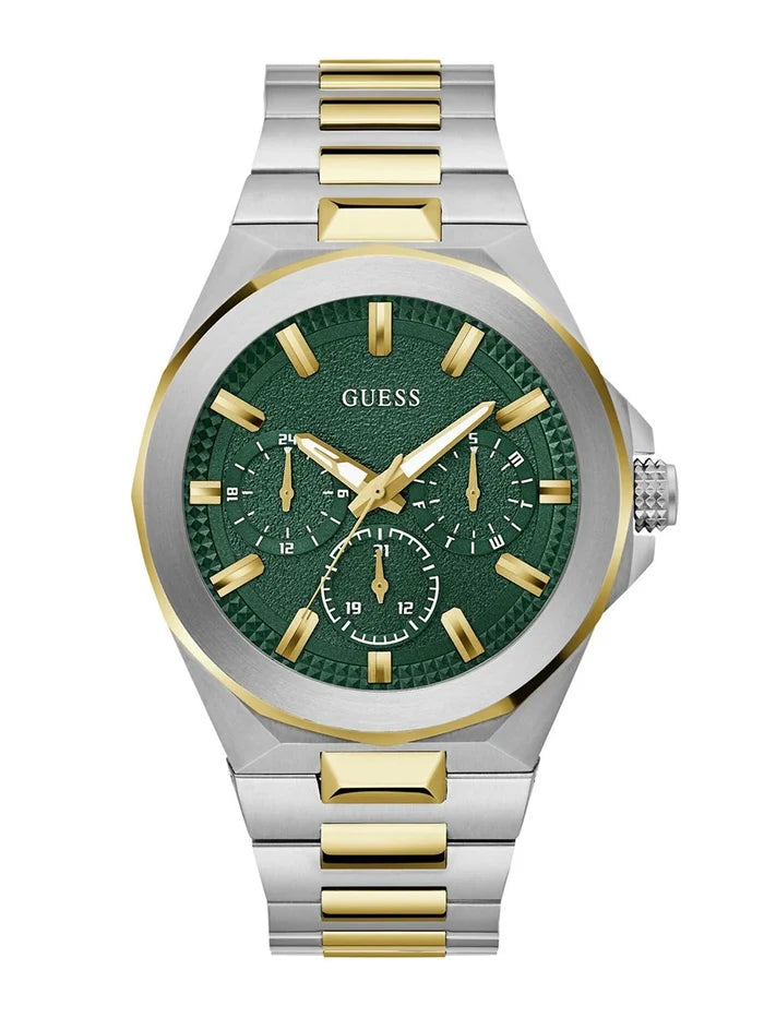 Guess Round 46mm Green Dial Analog Watch - GW0798G3