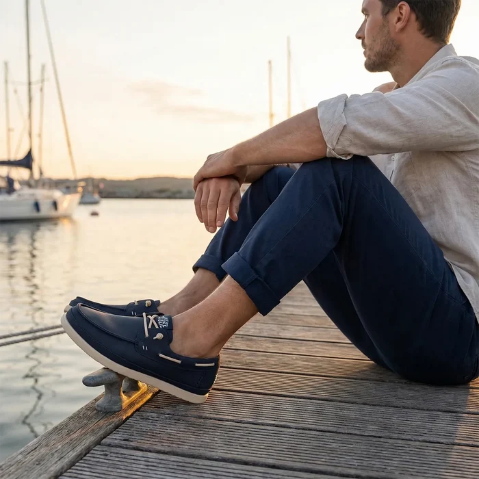 Harbor Lo Classic Heren Loafers Navy Blazer/Boulder Tan
