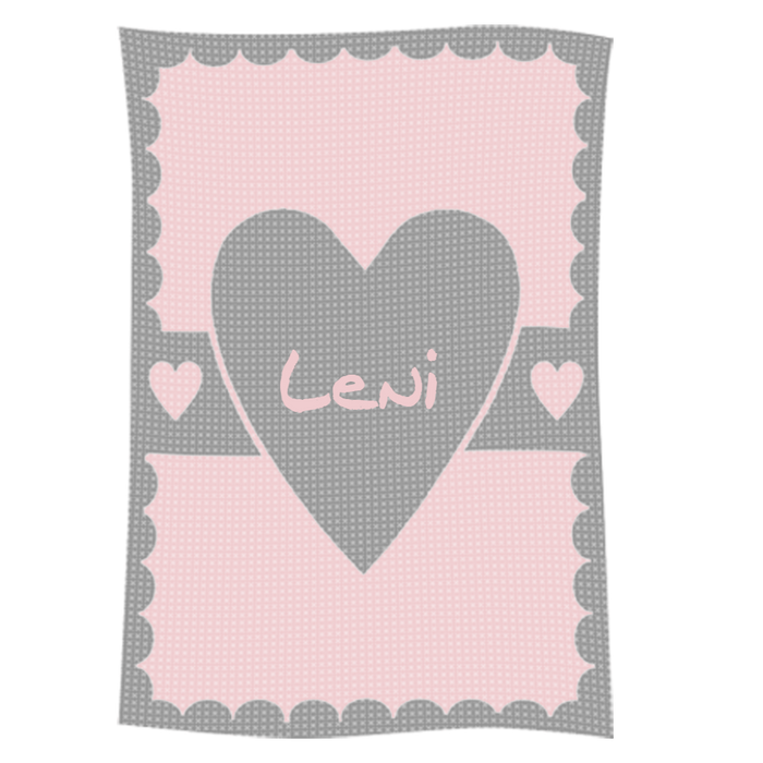 Heart with Banner Blanket