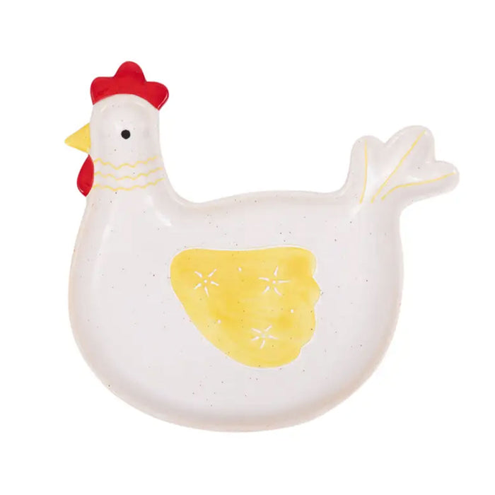 Henhouse Hen Plate - Yellow