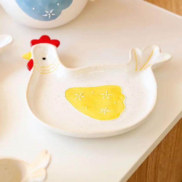 Henhouse Hen Plate - Yellow