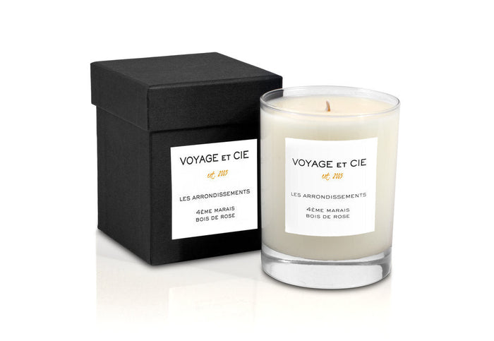 Highball 14oz candle in clear glass with white label and black gift box