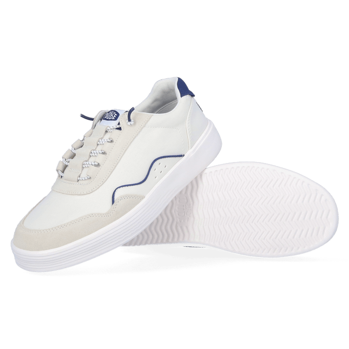 Hudson Canvas Heren Sneakers White/Navy