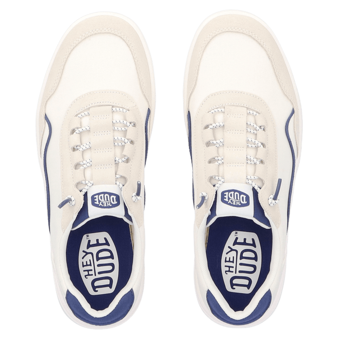 Hudson Canvas Heren Sneakers White/Navy