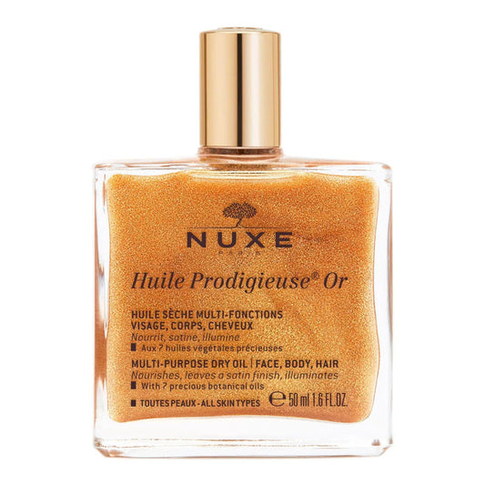 HUILE PRODIGIEUSE® OR 50ml - Ulei Uscat Multifunctional Cu Particule Stralucitoare Pentru Fata, Corp Si Par - skinseen.ro