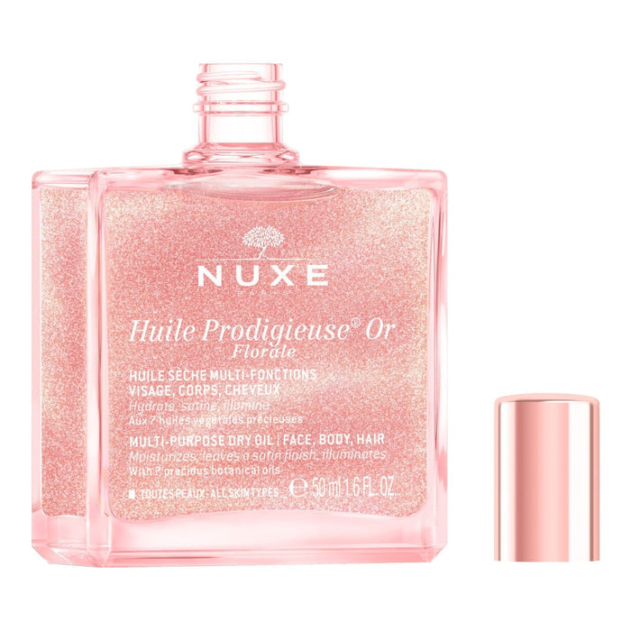 HUILE PRODIGIEUSE® OR FLORALE 50ml - Ulei Multifunctional Cu Particule Stralucitoare - skinseen.ro