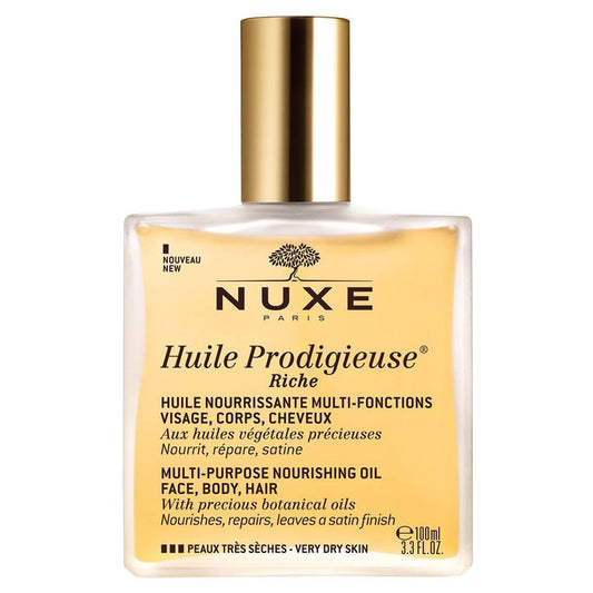 HUILE PRODIGIEUSE® RICHE 100ml - Ulei Uscat Multifunctional Intens Pentru Fata, Corp Si Par - skinseen.ro