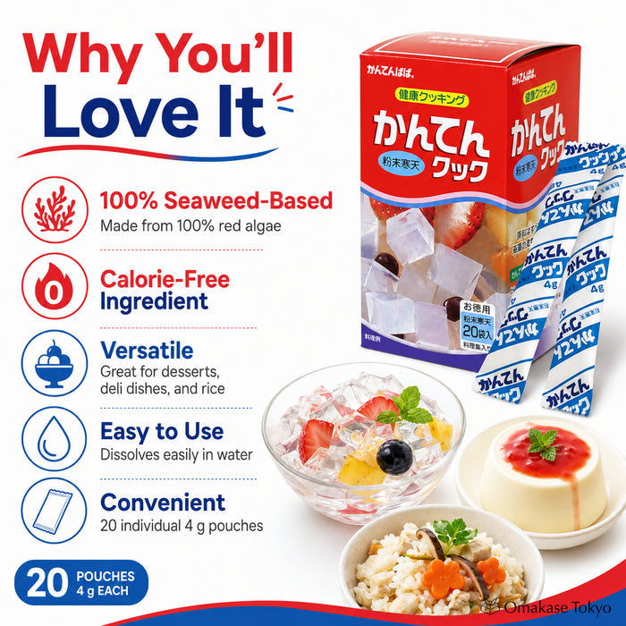 Ina Foods Industry Kanten Papa Agar Cook Granules 20 Sticks