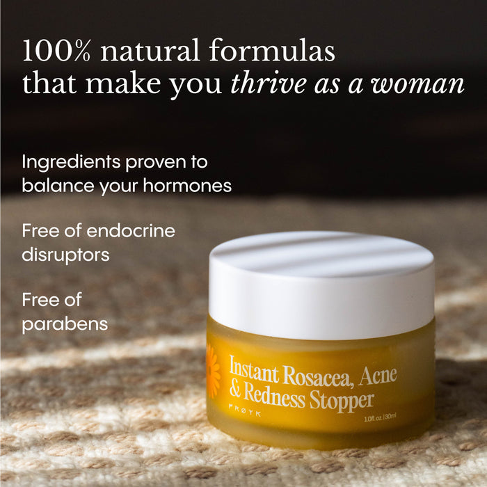Frøya Organics Instant Rosacea, Acne & Redness Stopper clinical studies and scientifically backed results