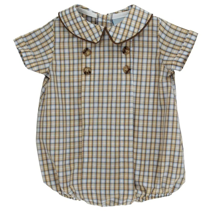 J Bailey Pecan Plaid w/ Bison - Dressy Bubble