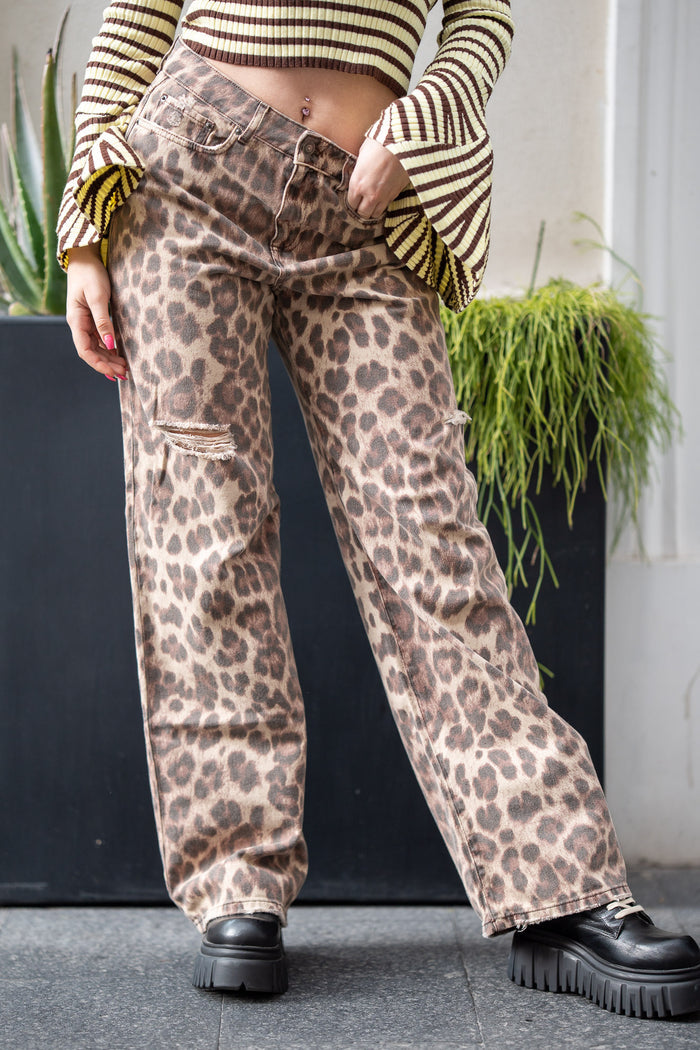Jeans FRIDA Leopard Aniye By
