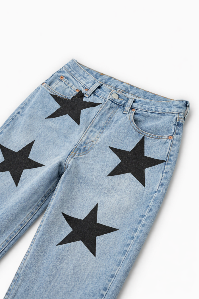 Jeans Levi’s Denim Black Stars GLM COUTURE💗