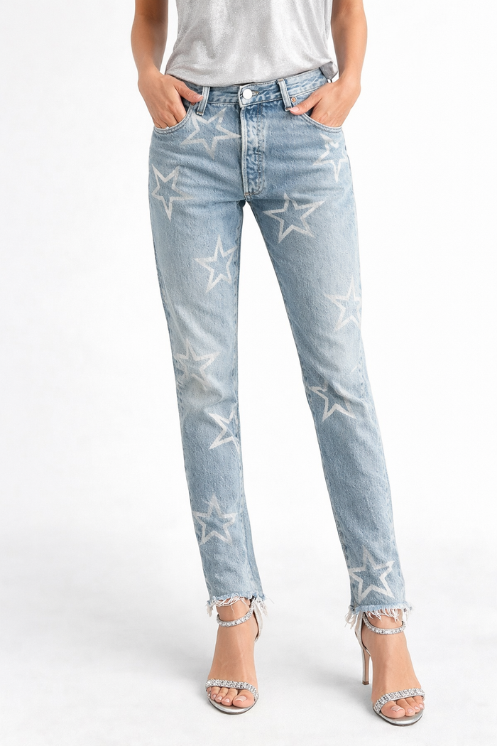 Jeans Levi’s Denim Maxy Silver Stars GLM COUTURE💗