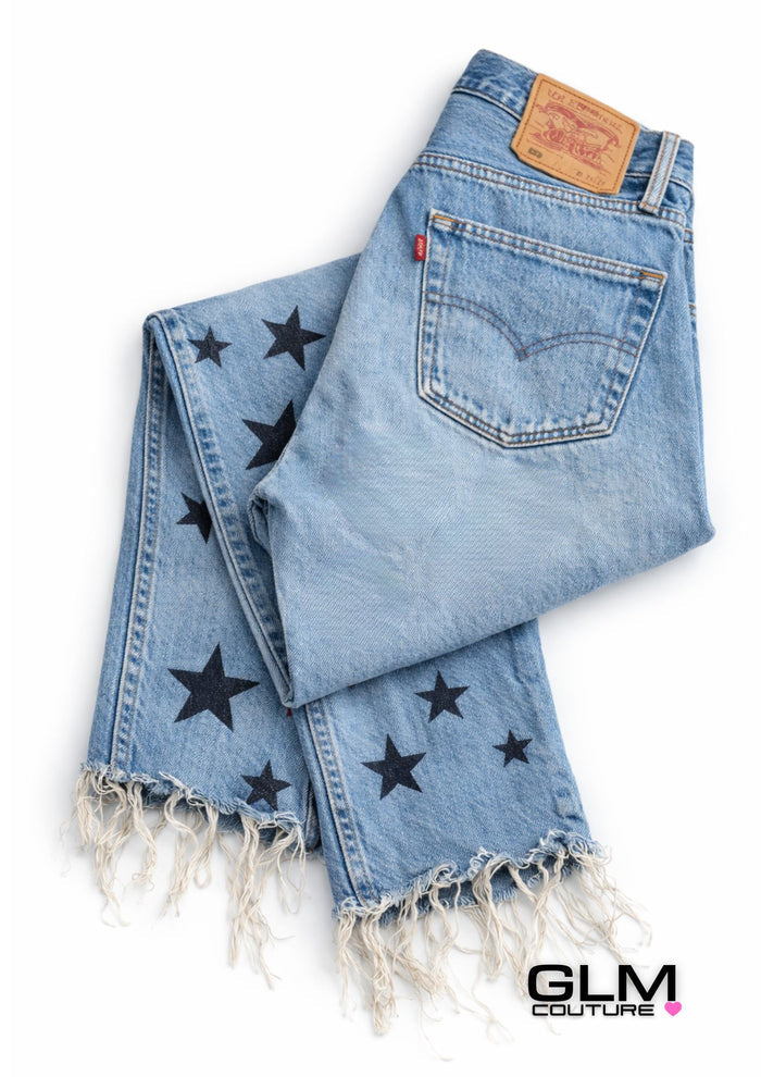 Jeans Levi’s Denim Multi Stars GLM COUTURE💗
