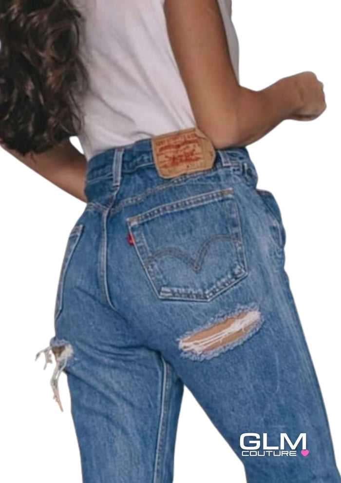 Jeans Levi’s Denim Strappi Sedere GLM COUTURE💗